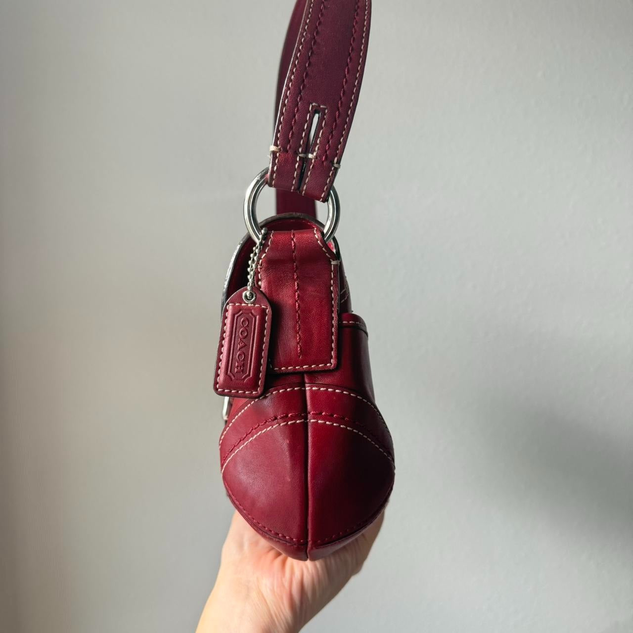 Authentic Coach Soho shoulder bag burgundy