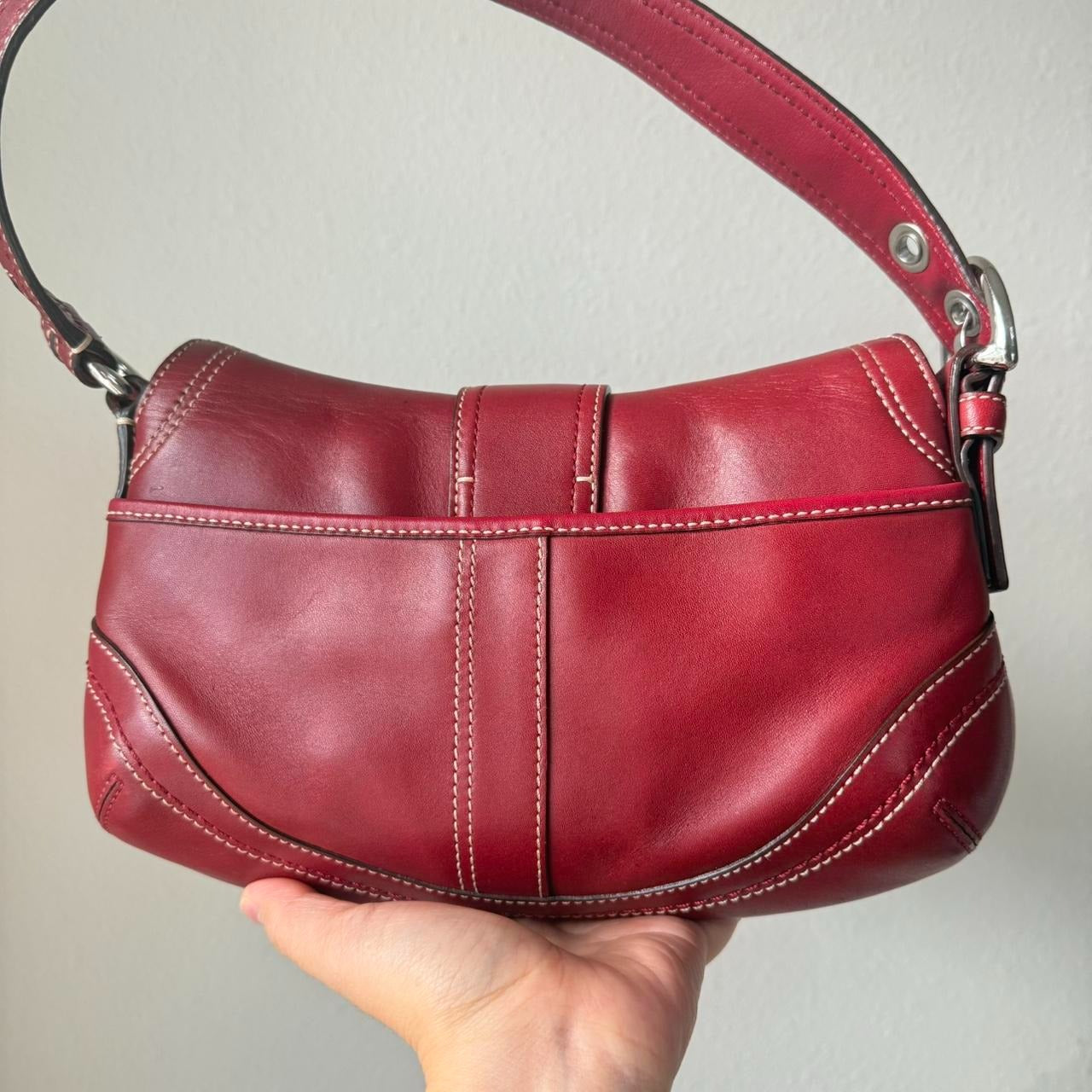 Authentic Coach Soho shoulder bag burgundy