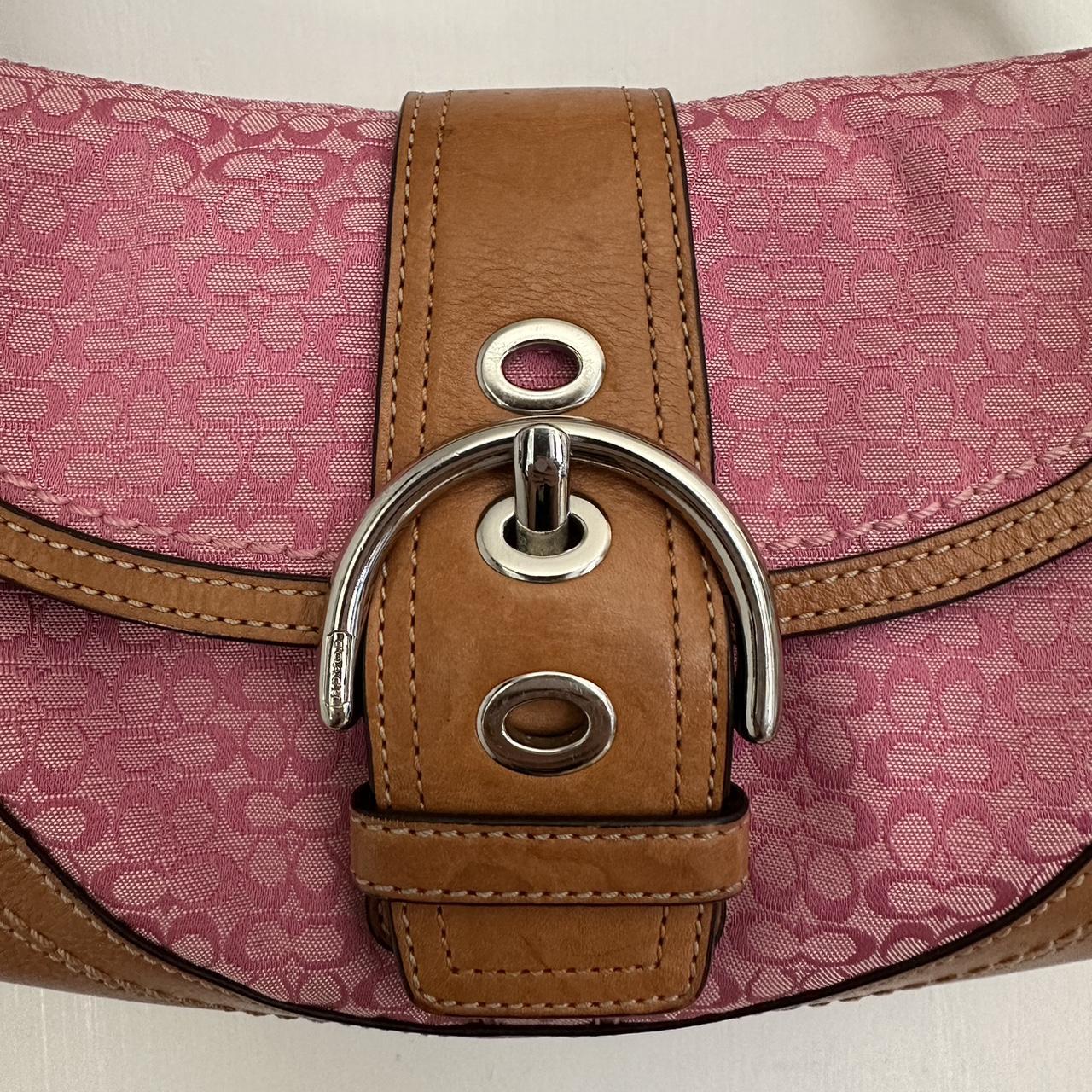 Coach Pink Signature Jacquard Soho Mini Vintage Bagππ