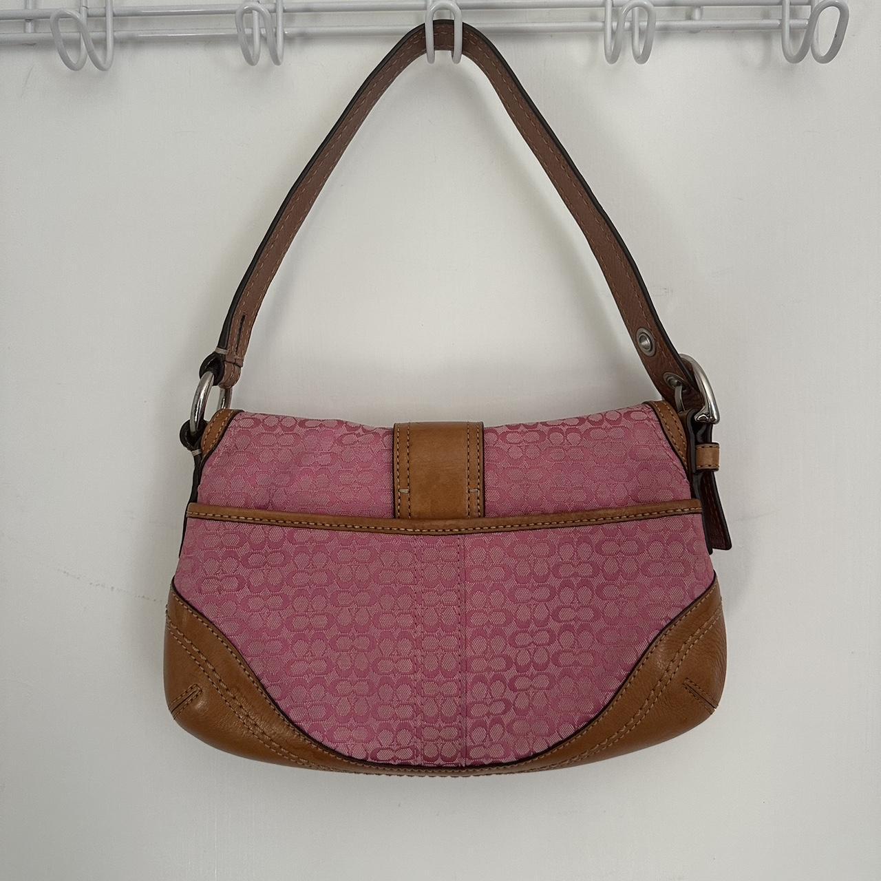 Coach Pink Signature Jacquard Soho Mini Vintage Bagππ