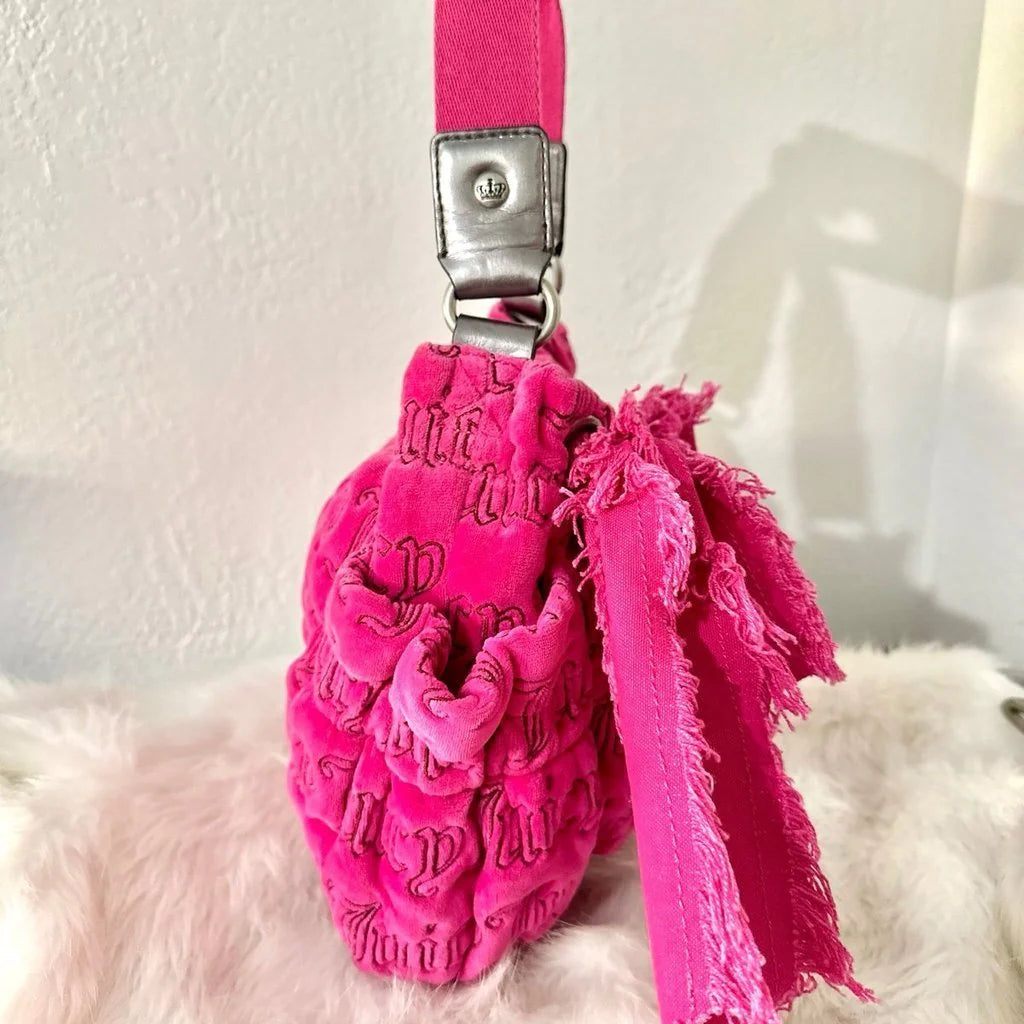 Juicy Couture Pink Velour Handbag🌺🩷