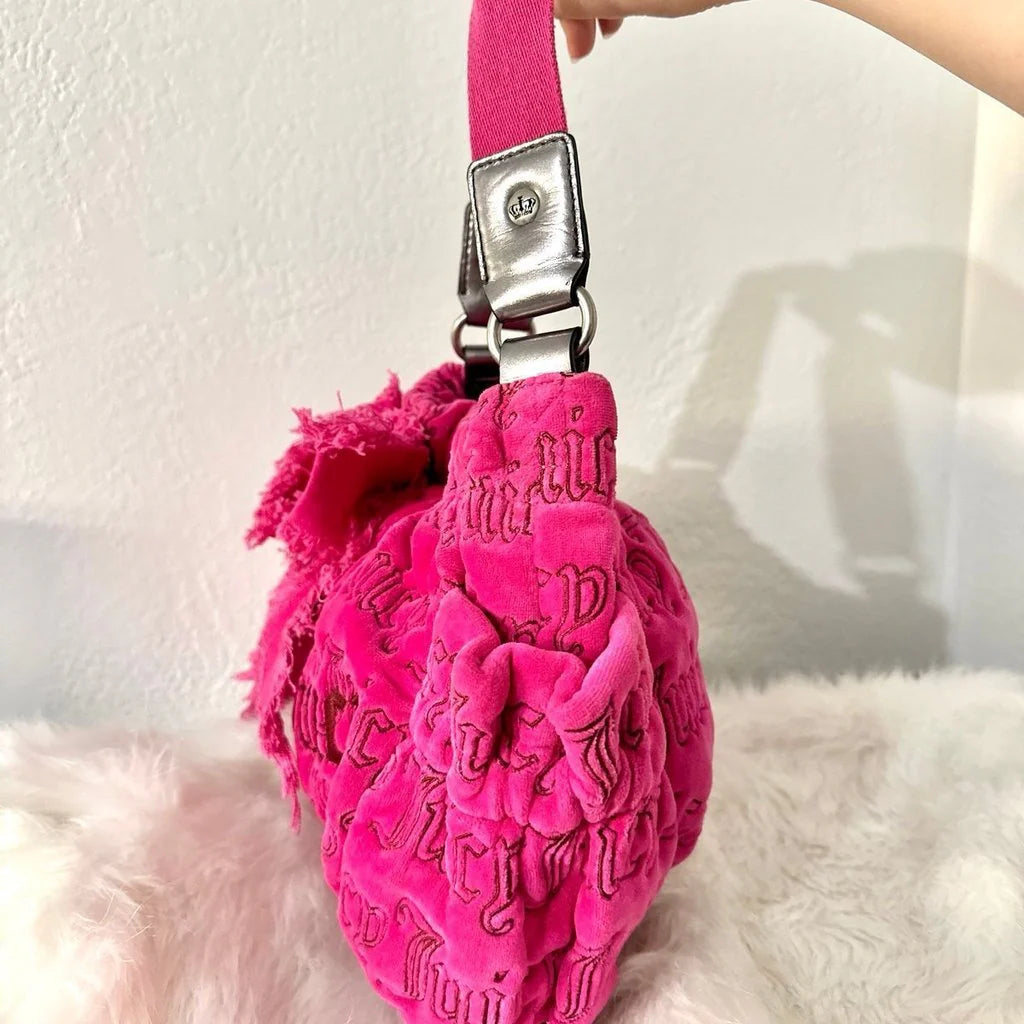 Juicy Couture Pink Velour Handbag🌺🩷
