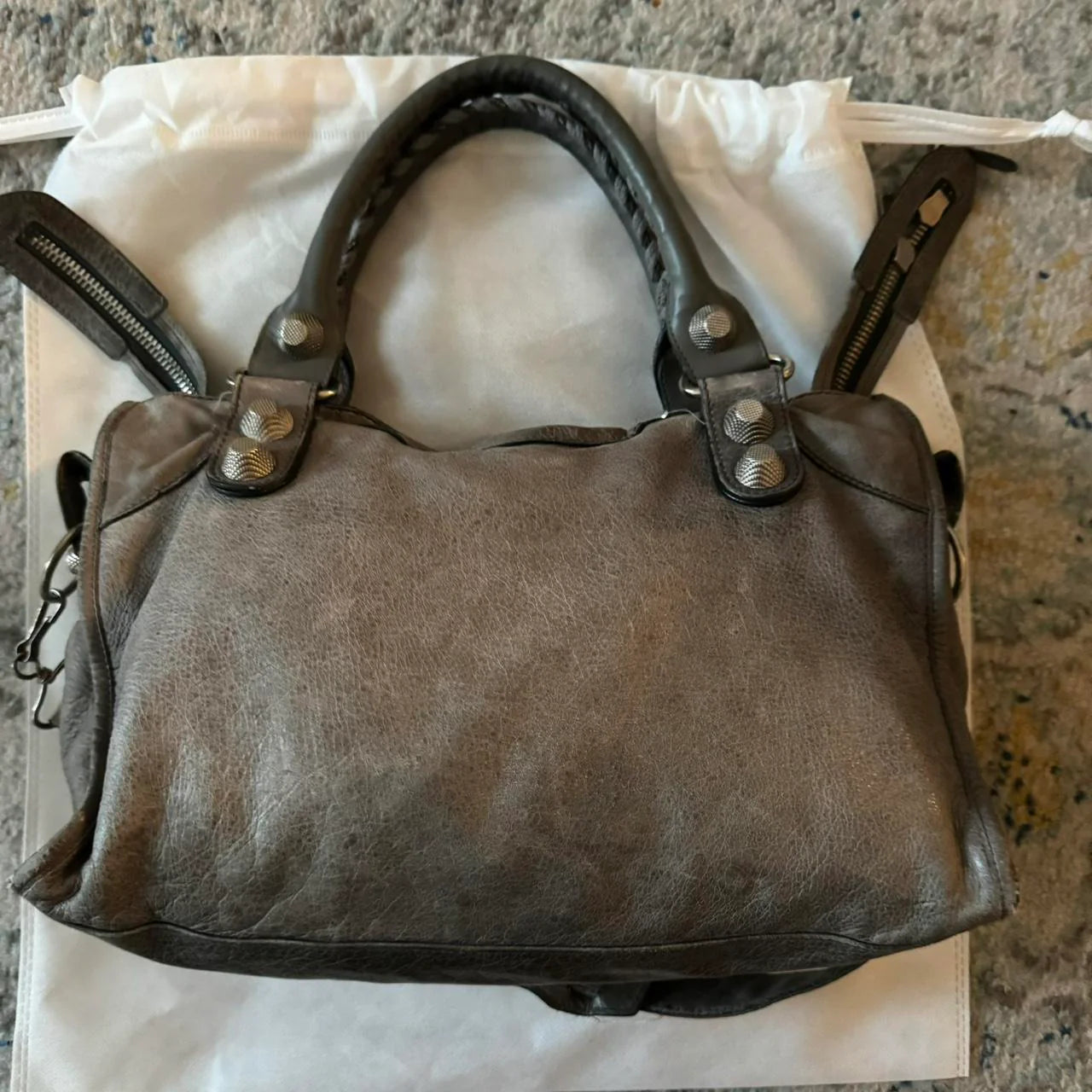 π€πΌ Preowned BALENCIAGA Classic City β Anthracite Grey with Giant Covered Hardware πΌπ€