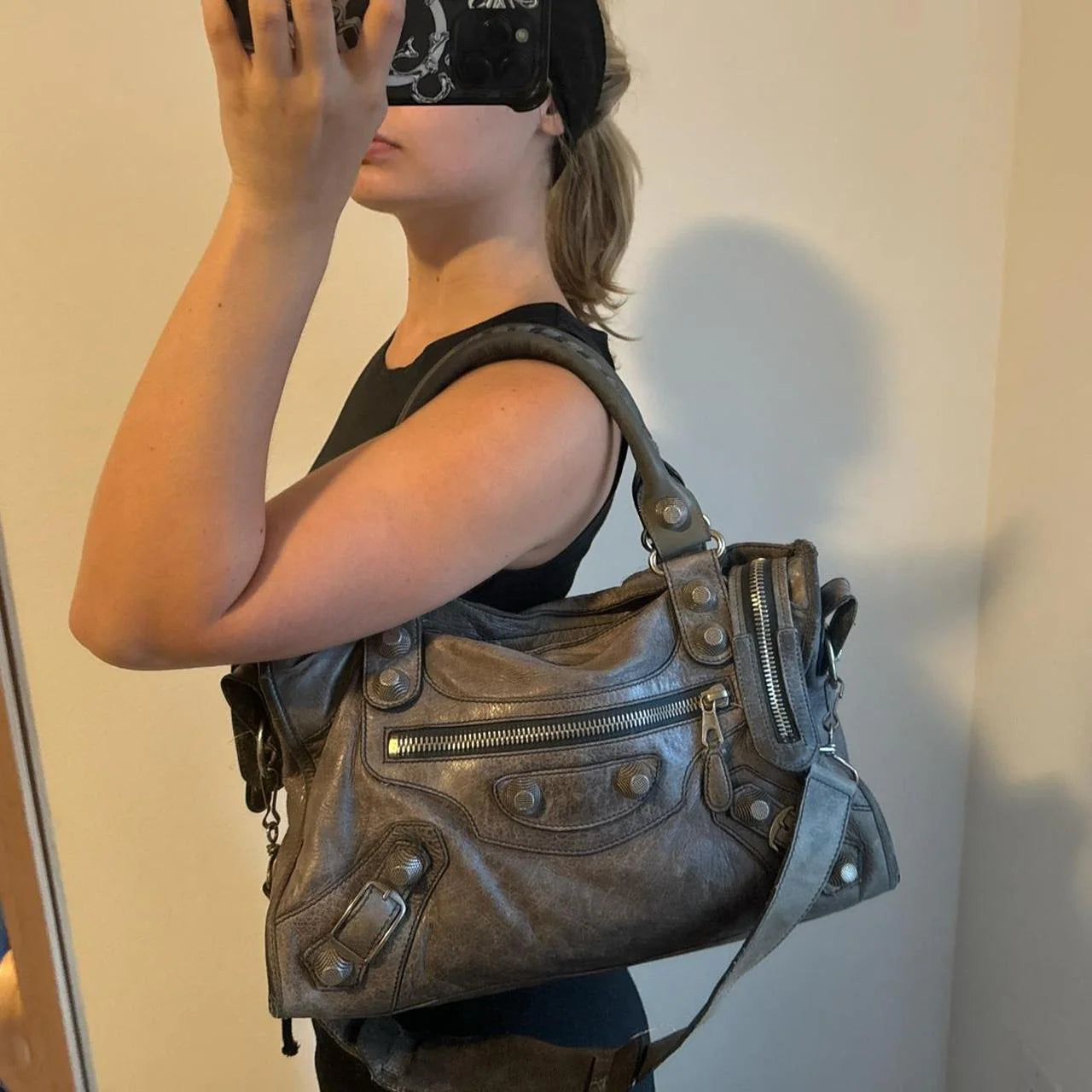 π€πΌ Preowned BALENCIAGA Classic City β Anthracite Grey with Giant Covered Hardware πΌπ€