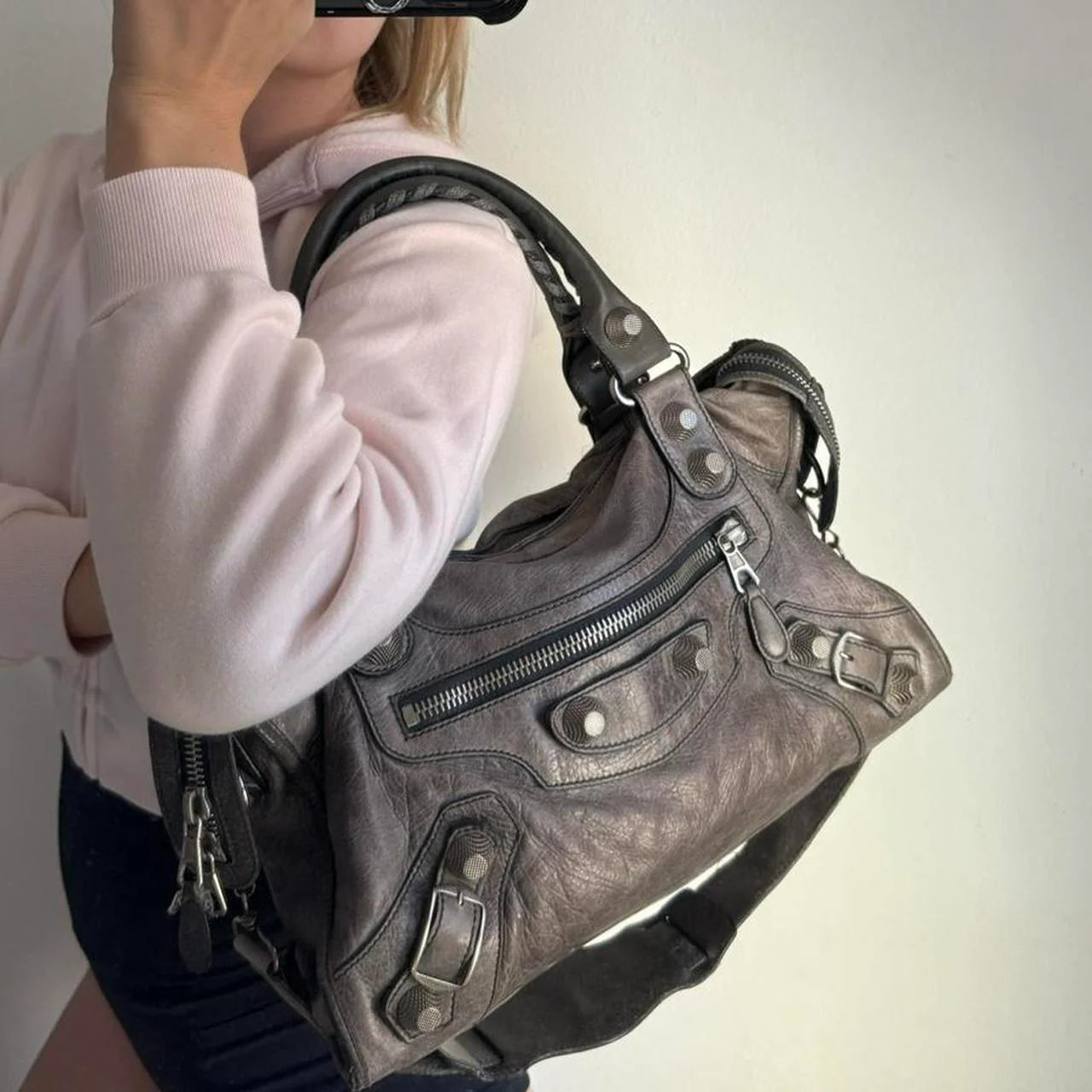 π€πΌ Preowned BALENCIAGA Classic City β Anthracite Grey with Giant Covered Hardware πΌπ€