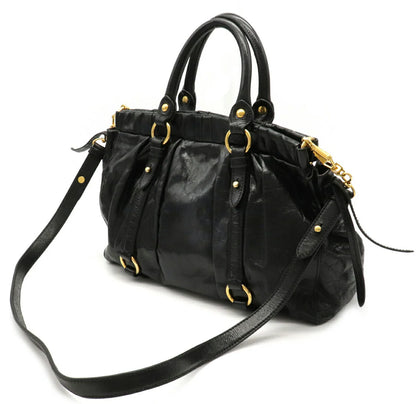Miu Miu Shoulder Bag Leather Black🌲🍀