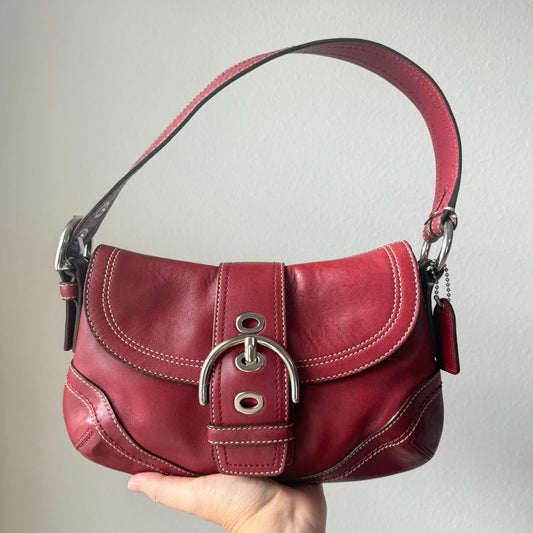 Authentic Coach Soho shoulder bag burgundy