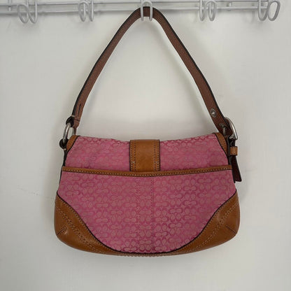 Coach Pink Signature Jacquard Soho Mini Vintage Bag💜🍇
