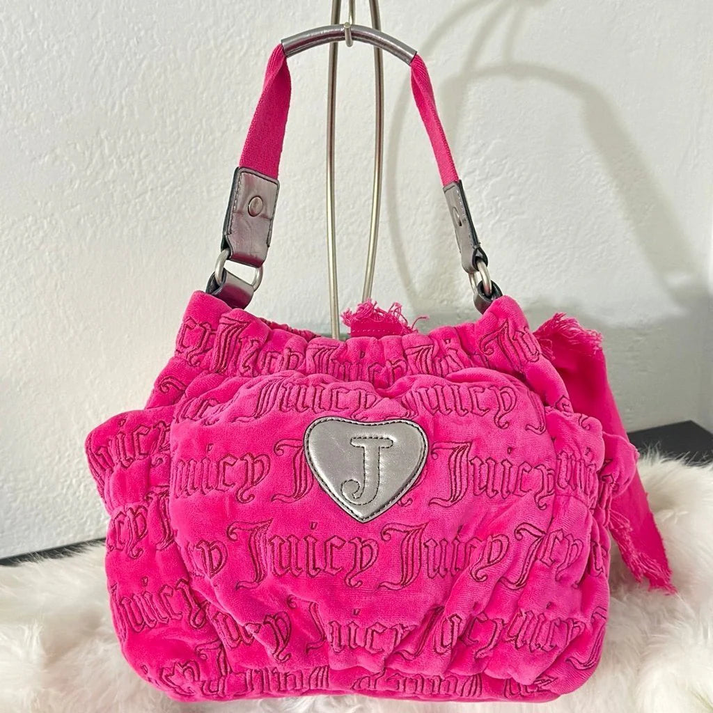 Juicy Couture Pink Velour Handbag🌺🩷